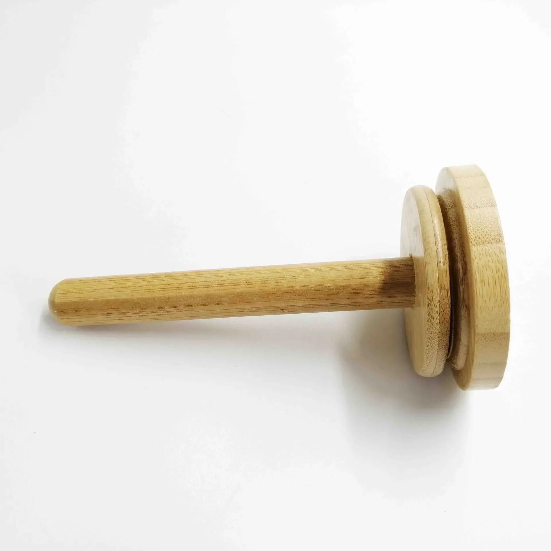 Red Embroidered Bamboo Small Thread Spool Wood Holder Rotating Crochet Hook Knitting Tool for Sweater Yarn Winding Cross-Border