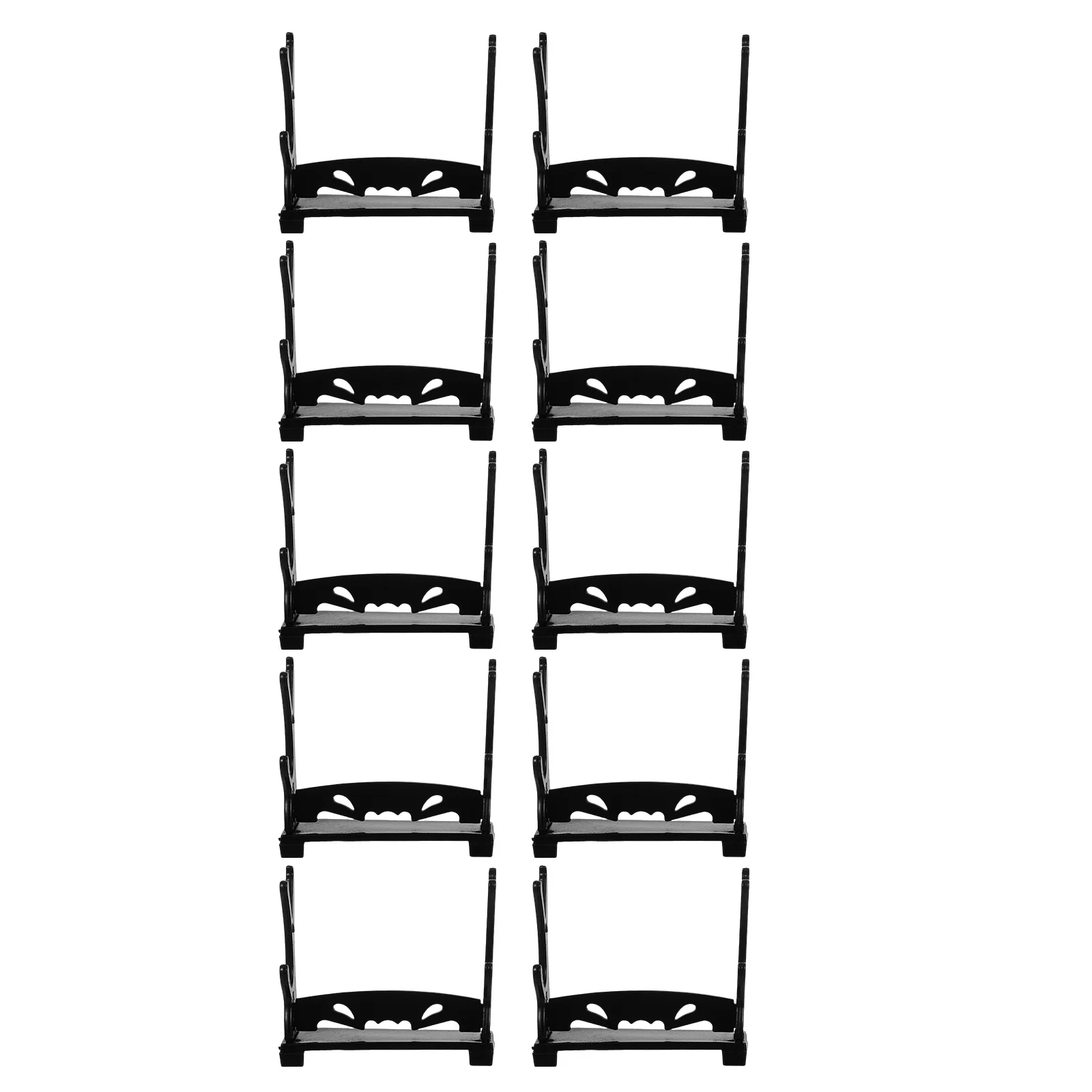 

20pcs Display Stand for Toy Swords Collectibles Black Sturdy Wall Mount Easy Assembly Space-saving Desktop Organizer