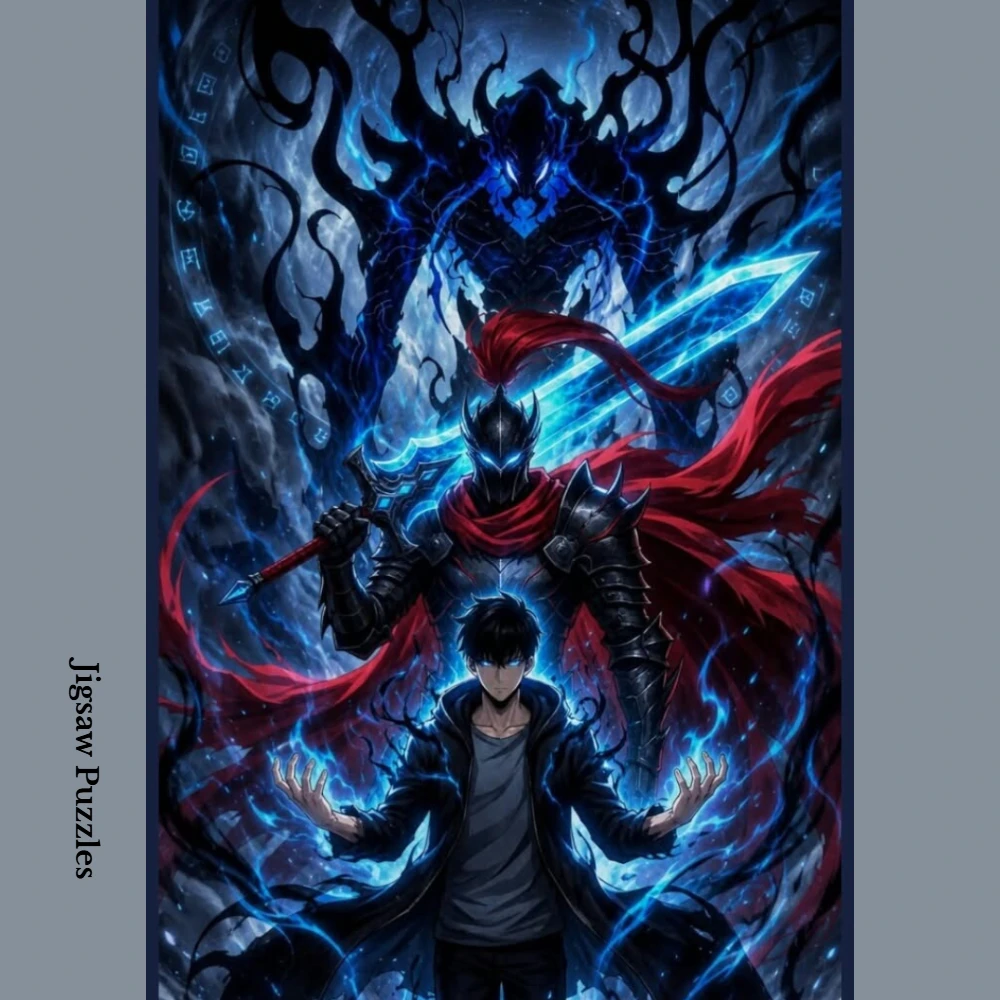 Anime Black Knight 500/1000/1200/2000 PCS Jigsaw Puzzles Family Activity Games for Bedroom Home Decor Gift