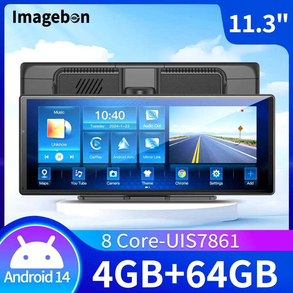 مشغل وسائط متعددة W60 11.3 بوصة 8 Core Android 14 6+128GB Carplay & Android Auto 5G WiFi Google Play Youtube Netflix OTA ترقية #1