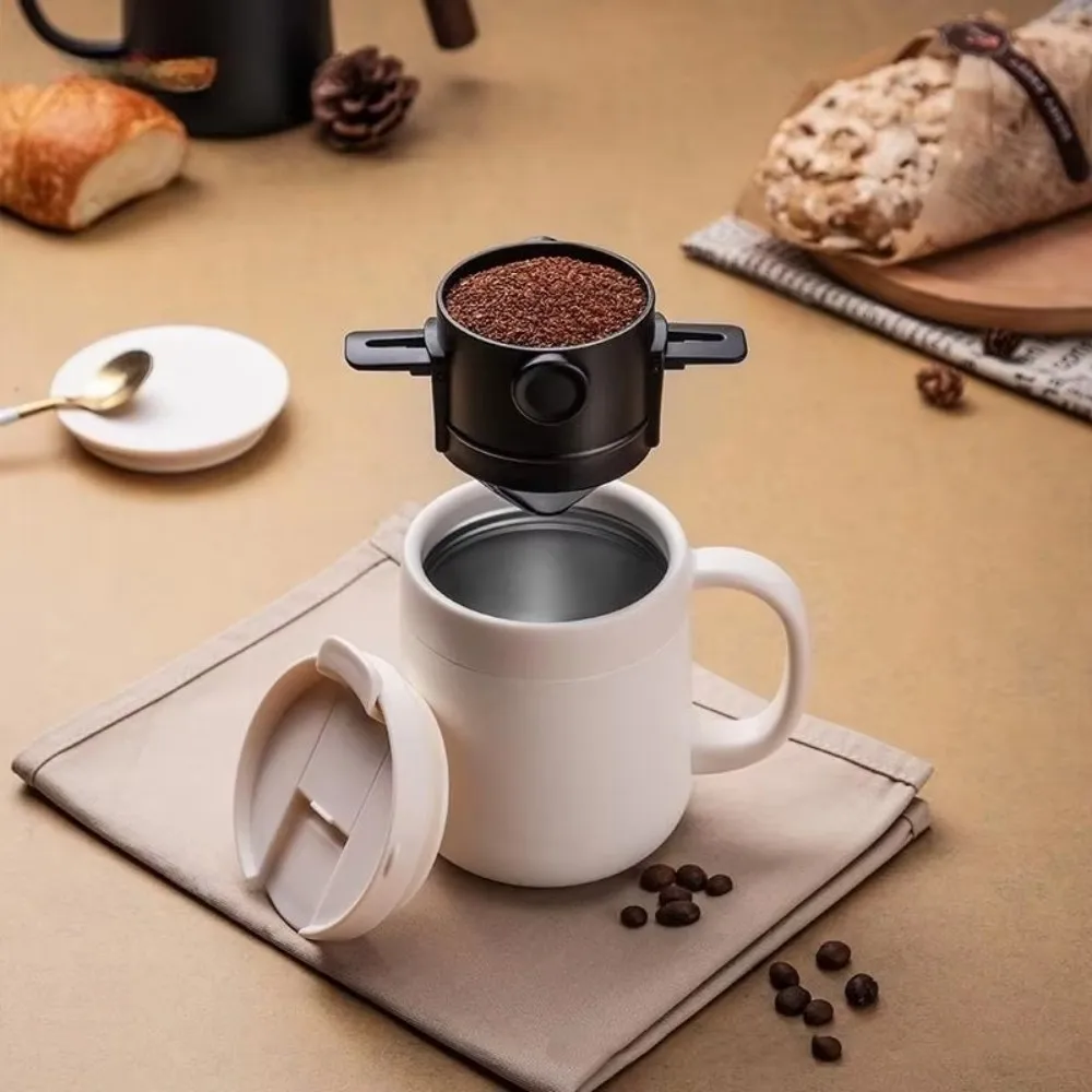 Foldable Dual-Layer Mesh Coffee Filter Cup for Travel Pour-Over — best travel-friendly reusable filter cup