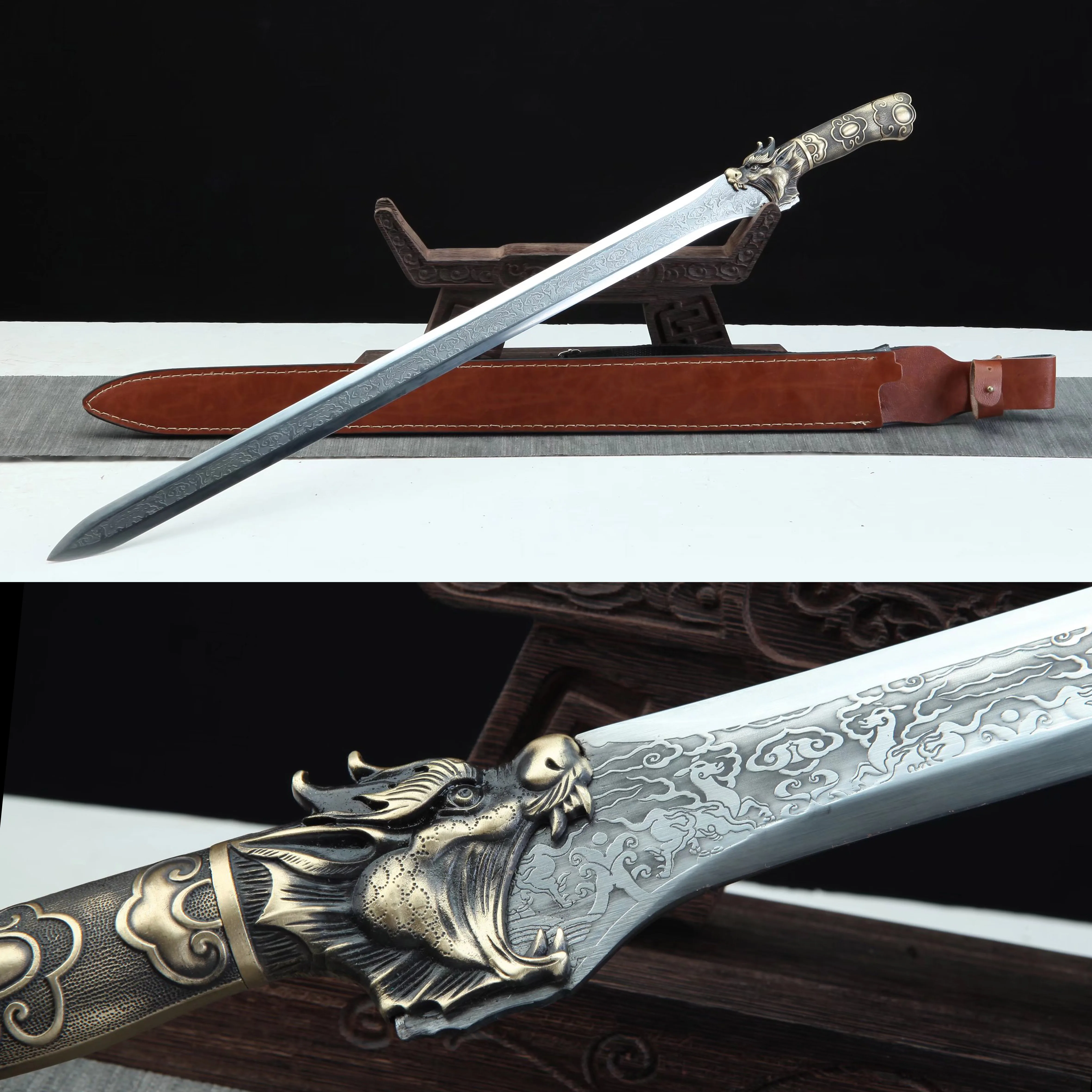 81cm Medieval Hell Demon Katana Samurai Sword Sharp stainless steel blade Gift for martial arts enthusiasts Ready for combat