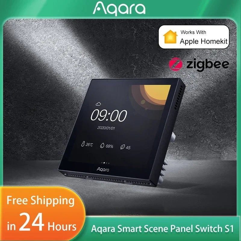 

Aqara S1 Smart Scene Panel Switch 3,95 "IPS Сенсорный экран Zigbee Hub Siri/HomeKit Голосовое управление Жест Recogni Aqara Home APP