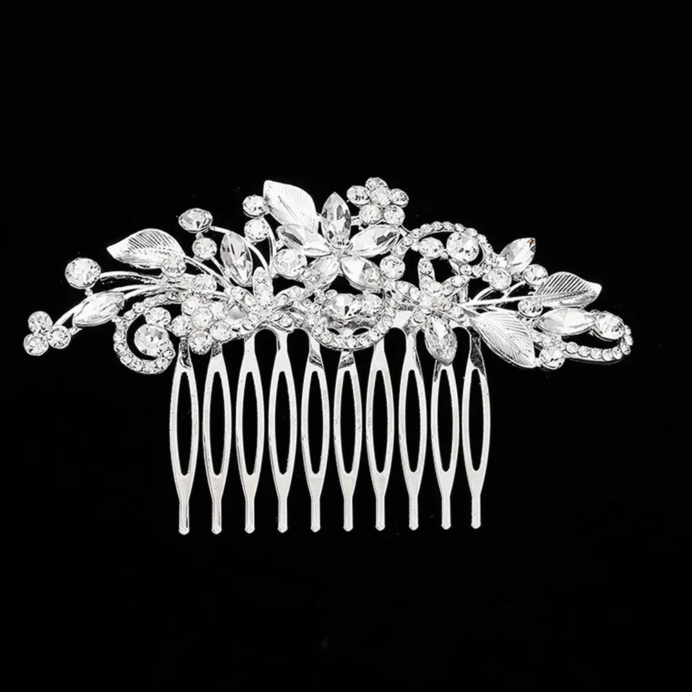 

2pcs Bride Hair Comb Elegant Rhinestone Headdress For Wedding Party Photography Props Women Fashion Hair Accessories