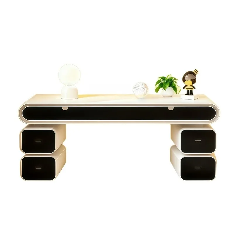 Cream-style painted , home office , writing , modern minimalist computer desk, study desk
