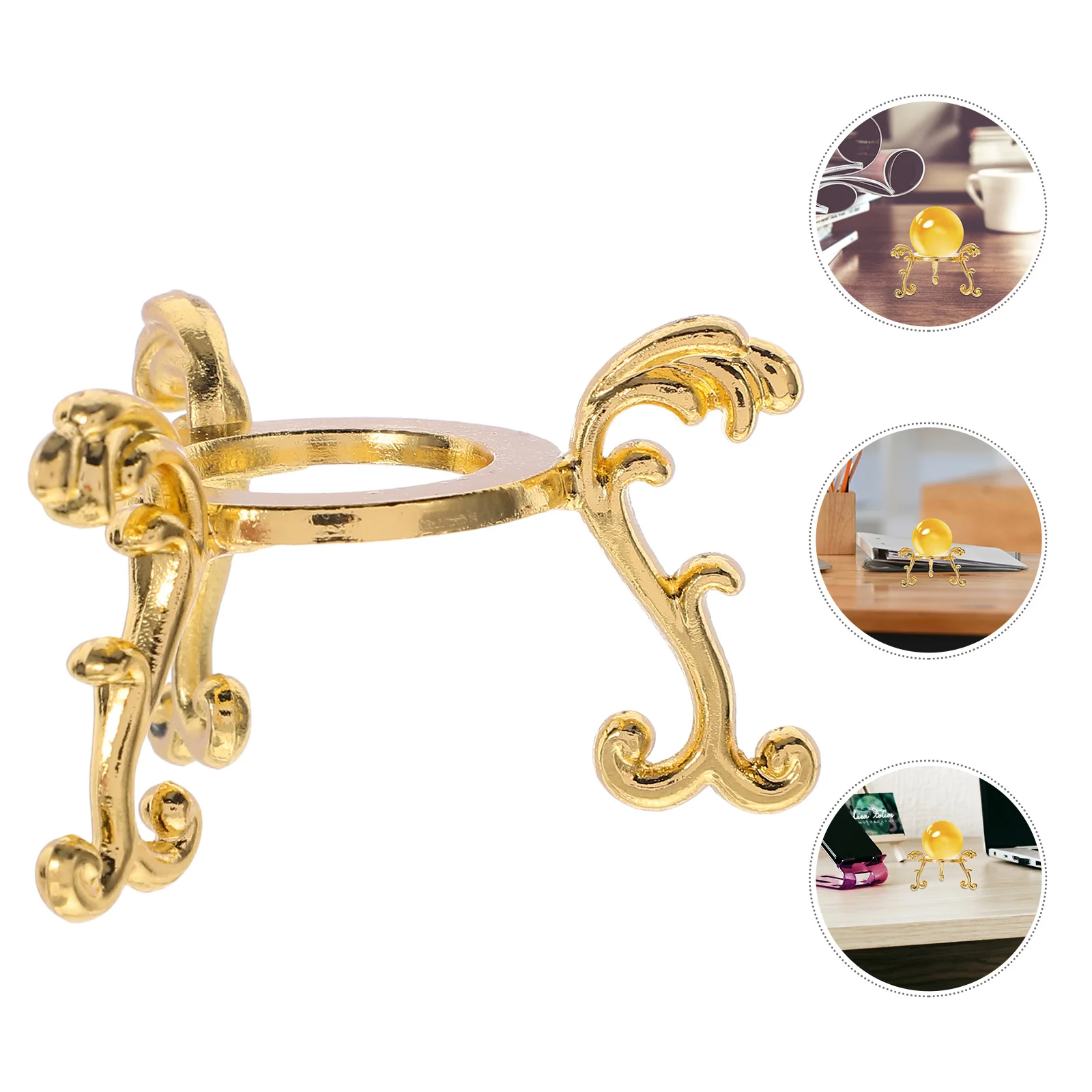 

10Pcs Crystal Ball Display Stand Metal Alloy Stable Holder Decorative Sphere Holder for Home Office Decor Alloy Sphere Stands