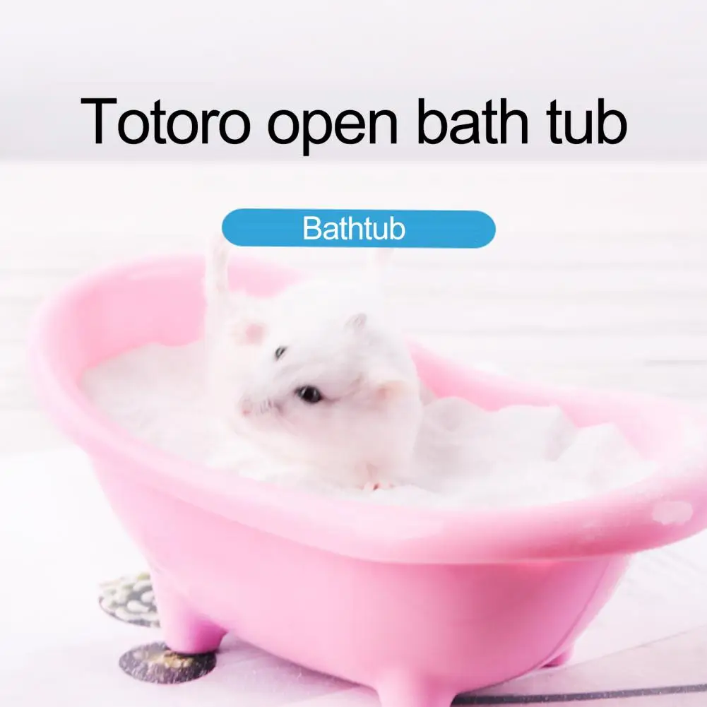 

Hamster Bath Basin Plastic Cooling Bed Small Animal Ice Bath Container Easy Clean Bathtub Anti-Spill Pet Cleaning Supplies