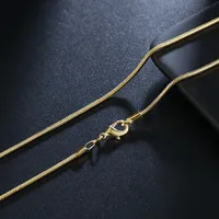 Hot classic 18K gold 925 Sterling Silver 2MM Snake Chain Necklaces 16-30 Inch Women Men high quality party wedding Jewelry Gifts