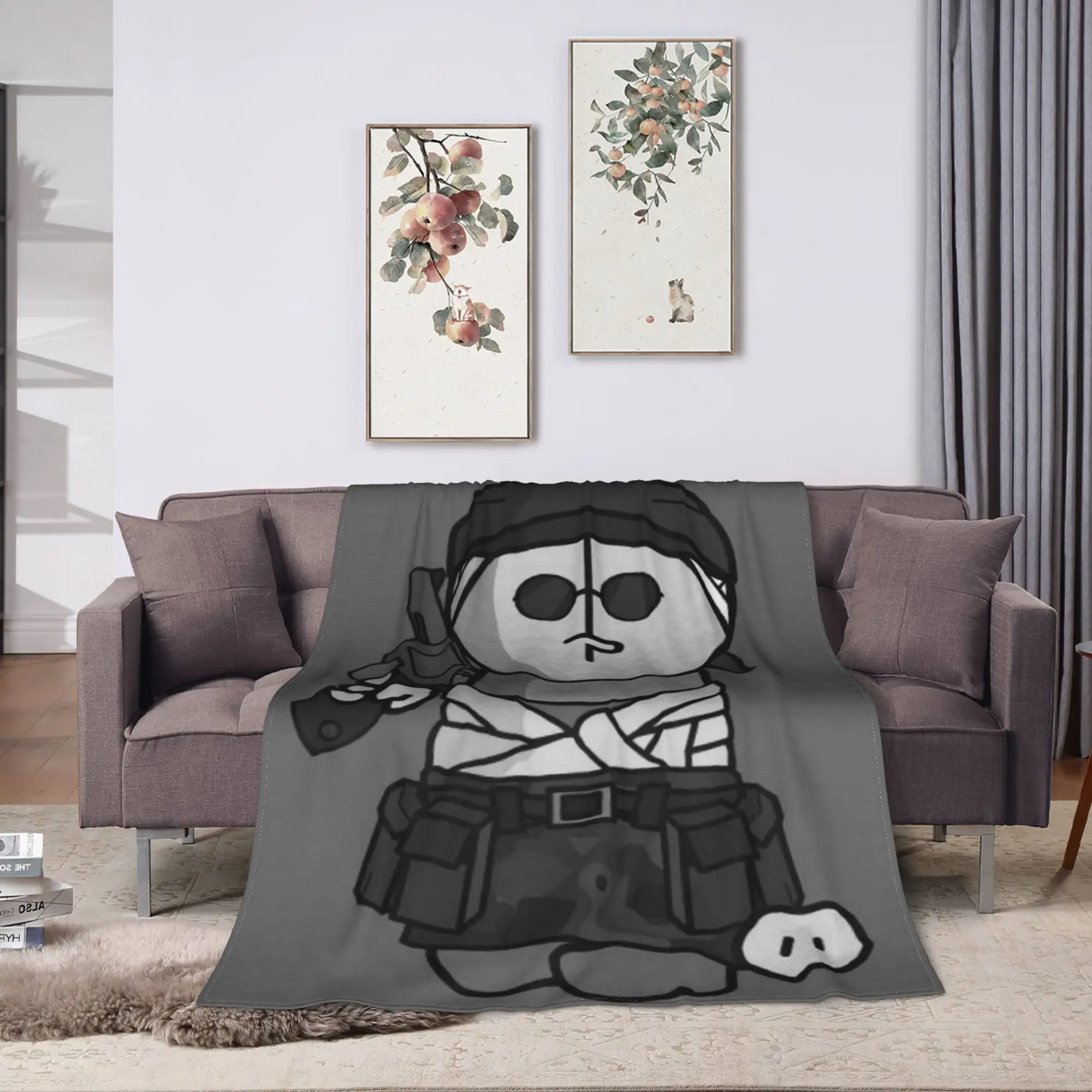 MADNESS COMBAT Hank Blankets  Warm Soft Pattern Plush Throw Blanket For Students Living Room Flannel Bedspread Bed Cover