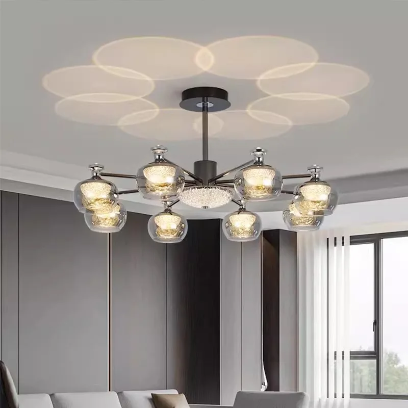 Modern Round Gold Foil Acrylic Shade Ceiling Chandelier Lights,Living Room, Bedroom, Dining Room Home Decorations Lamps Fixtures