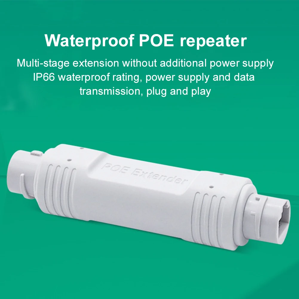 48 فولت تمديد POE حاقن قابس مهايئ وتشغيل مقاوم للماء PoE موسع 10/100Mbps PoE مكرر ل PoE التبديل NVR IP كاميرا