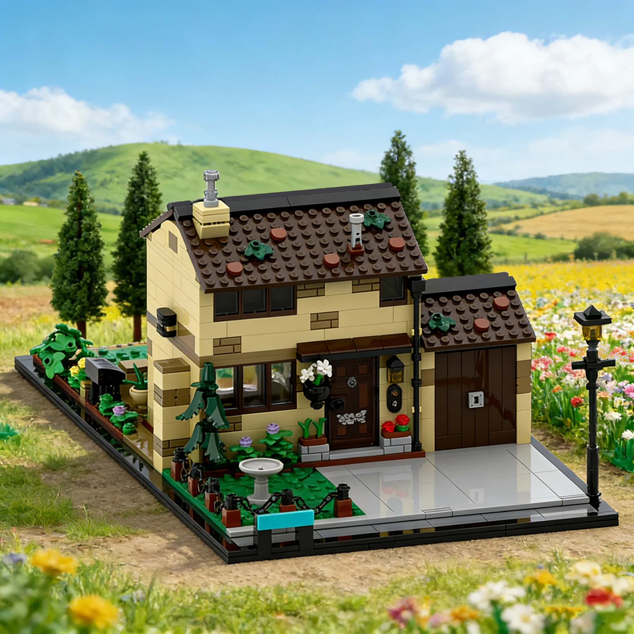 619 Piezas, Proyecto de Expansión de Casa Personalizable, Bloques de Construcción Modulares, Juguete Creativo DIY para Niños, Regalo Navideño