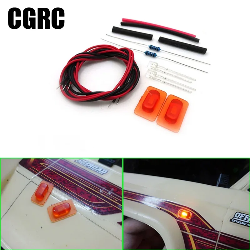 

1 Pair Led Simulation Position Light Retrofit Decorate for 1/10 RC Crawler Car Traxxas RGT LC76 EX86190 Diy Parts Model