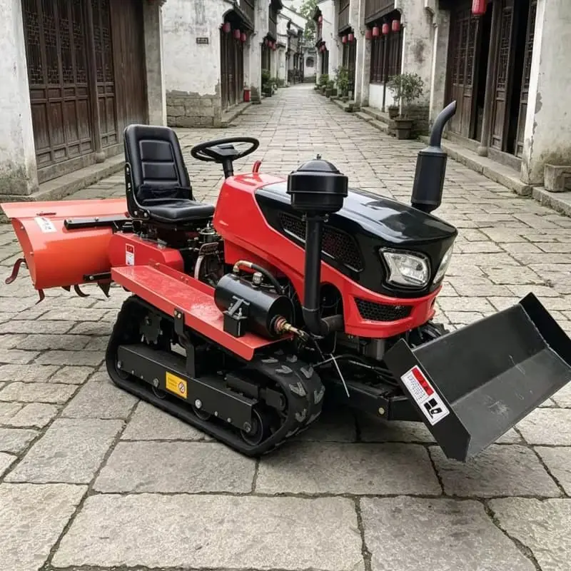 

Customized Durable Ride-on Crawler Rotary Tiller, High-power Mini Farm Equipment for Ploughing and Land Reclamation