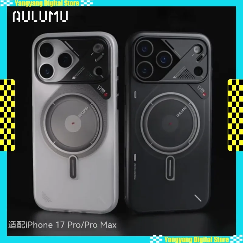 

Матовый чехол Aulumu для IPhone 17 Pro Max, рассеивание тепла, защитная рамка для объектива из алюминиевого сплава, магнитный чехол для телефона, подарки