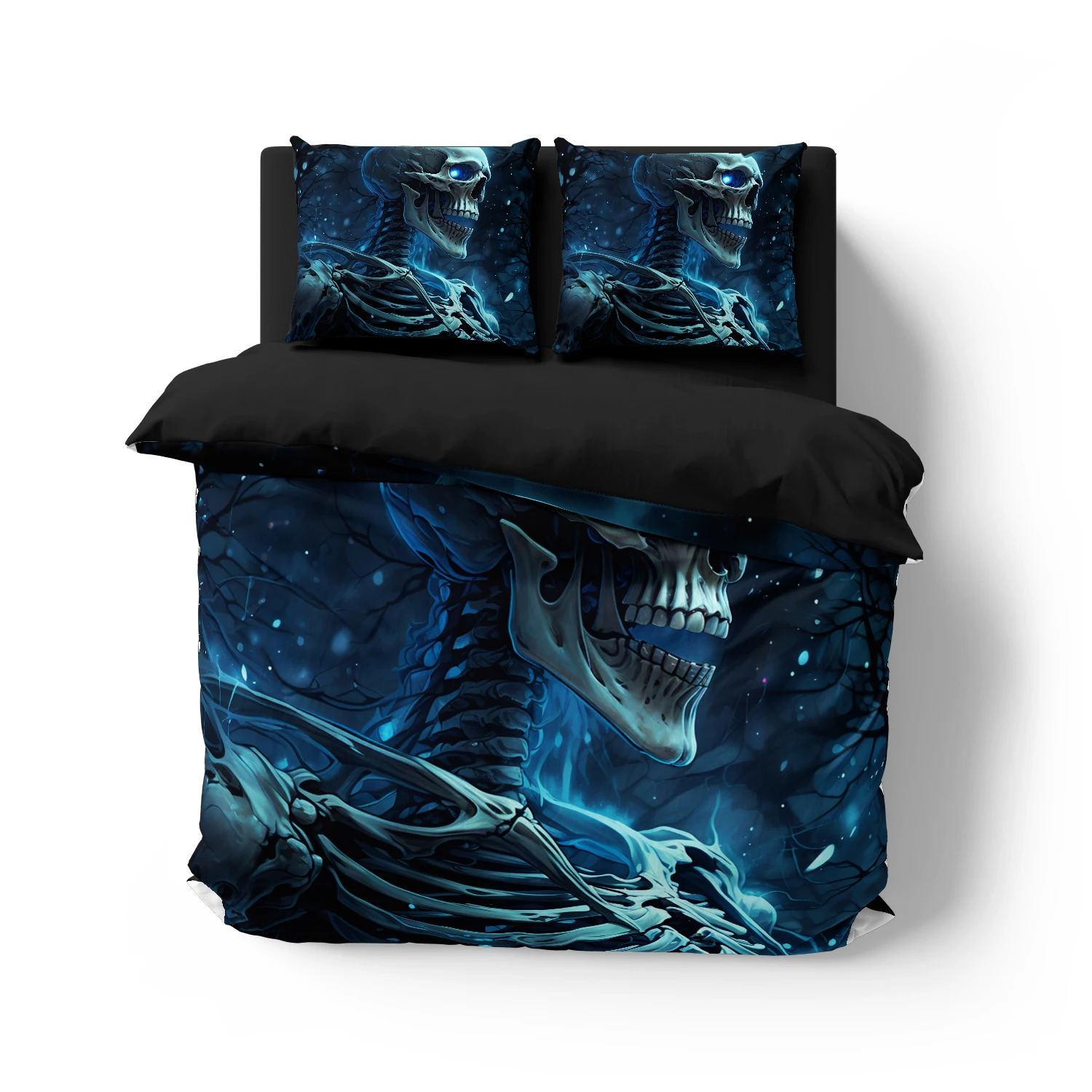 galaxy Skeleton Skull Bedding Set Qulit Cover 3d Duvet Cover Gothic Comforter Cover Twin Full Queen King Single Size Halloween