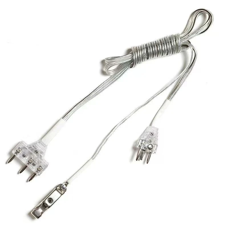 Fencing Body Cord 2-Prong Foil/Sabre Body Cord - Foil/Sabre Body Wire with Transparent Cable Plugs Suitable For Foil