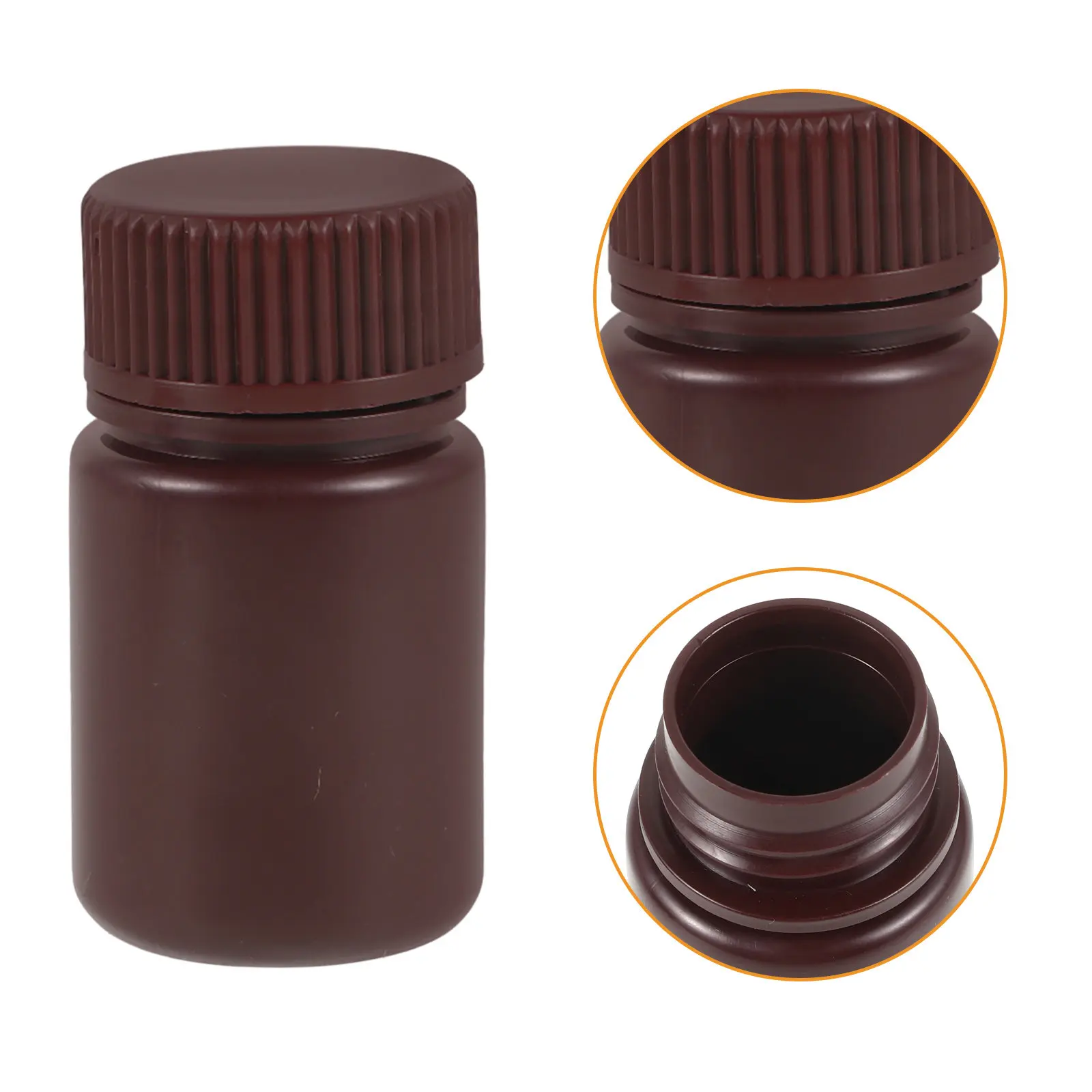 

10 шт. флаконов для реагентов объемом 30 мл с УФ-защитой, пластиковые контейнеры высокой плотности для хранения химикатов, лабораторные пробирки с крышками для жидкостей