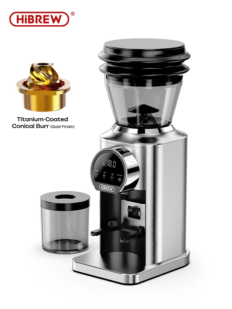 Molinillo de Café Eléctrico HiBREW G3 Plus con Muelas Cónicas de 48 mm, Compacto y Portátil, para Espresso y Café Turco — oferta en AliExpress