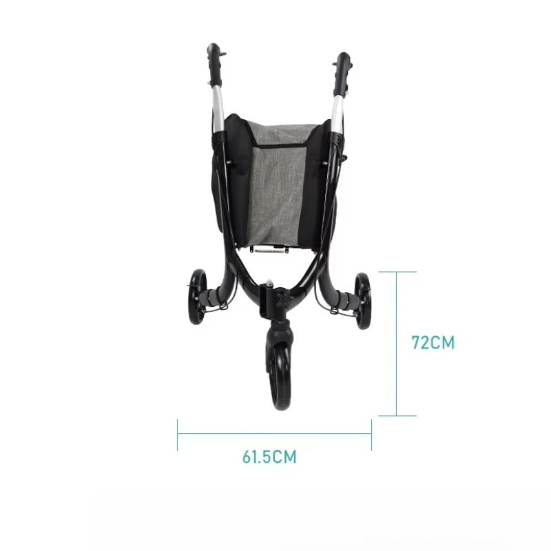 Advanced walking aid with foldable height adjustable portable tricycle