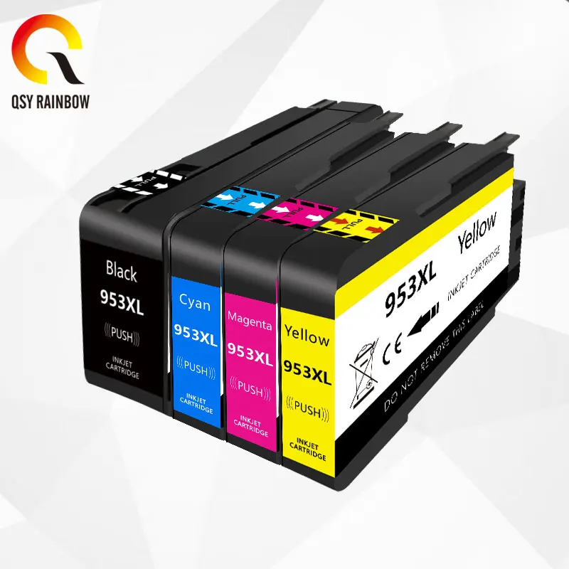 

QSYRAINBOW 953XL Ink Cartridges For HP953 HP 953 XL Compatible Officejet Pro 7720 7730 7740 8710 8715 8718 8720 Printer