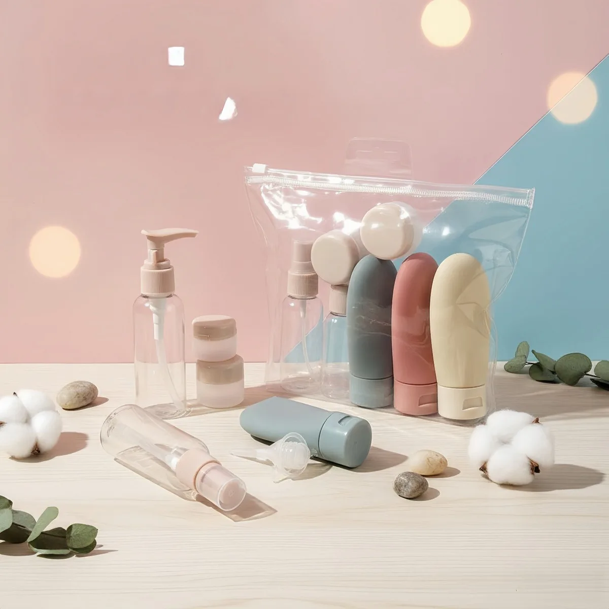 مجموعة تعبئة مستحضرات التجميل، زجاجات فارغة لرحلات العمل، زجاجات تعبئة الحليب المحمولة.zwq #6