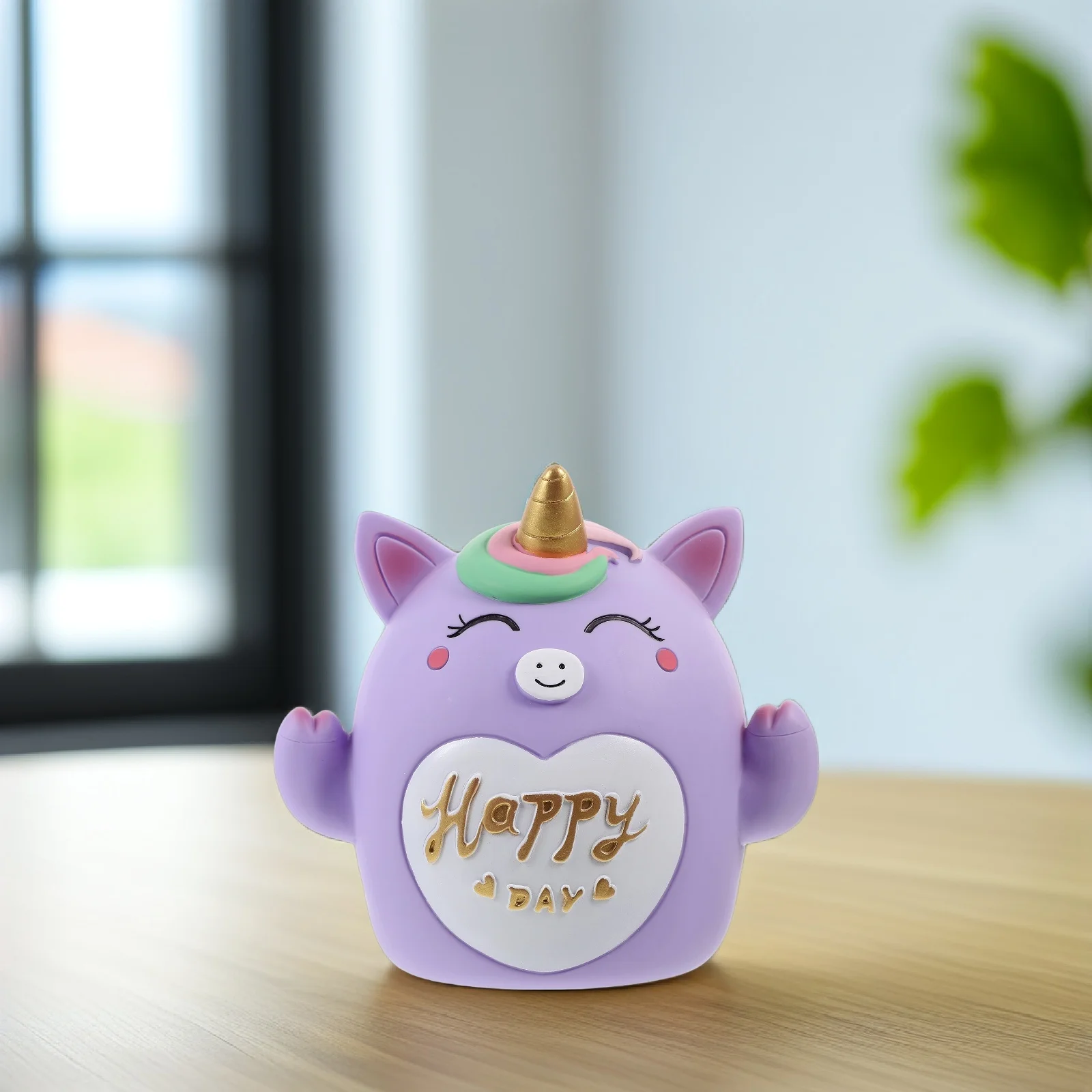 Preciosa alcancía de unicornio para niñas, monedero con capacidad, caja de dinero grande, almacenamiento, decoración creativa de escritorio
