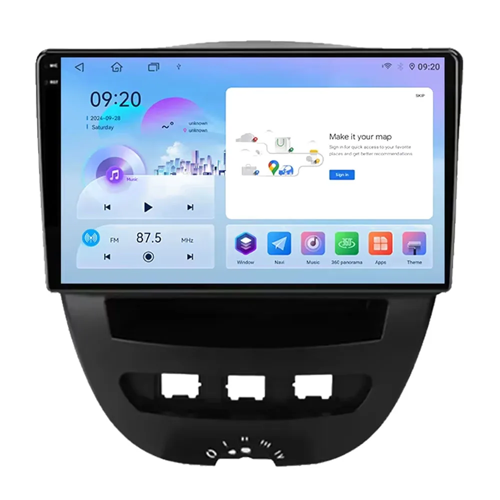 Auto Android 16 Voor Peugeot 107 Toyota Aygo Citroen C1 2005-2014 Auto Navigatie Speler Multimedia Auto Carplay 2Din DVD Stereo - afbeelding 2