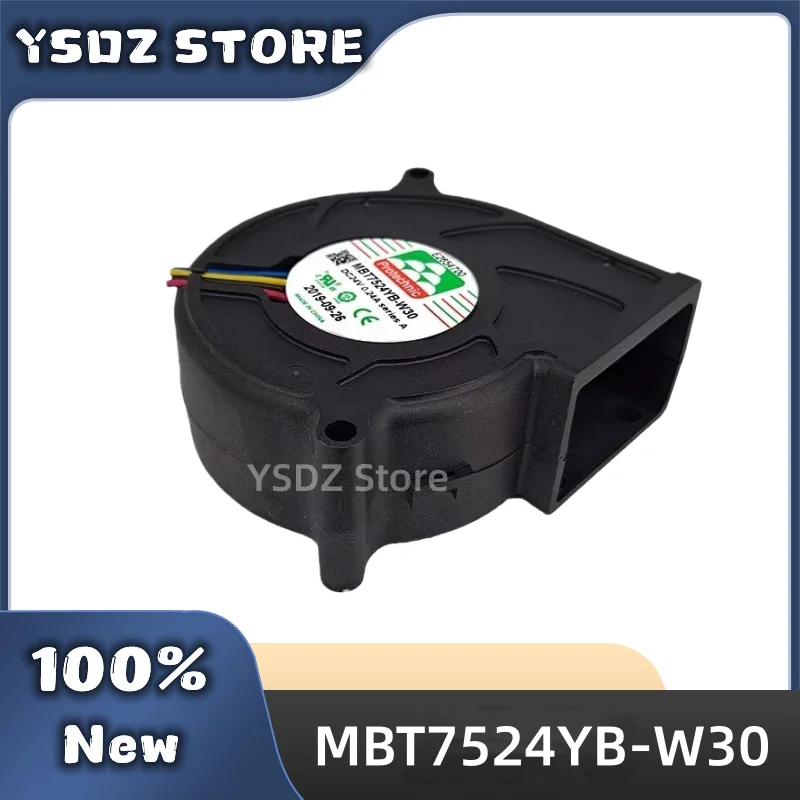 100%New MBT7524YB-W30 4-wire 24V 0.24a 7530 7.5CM PWM Yongli drum fan in stock Fast Shipping