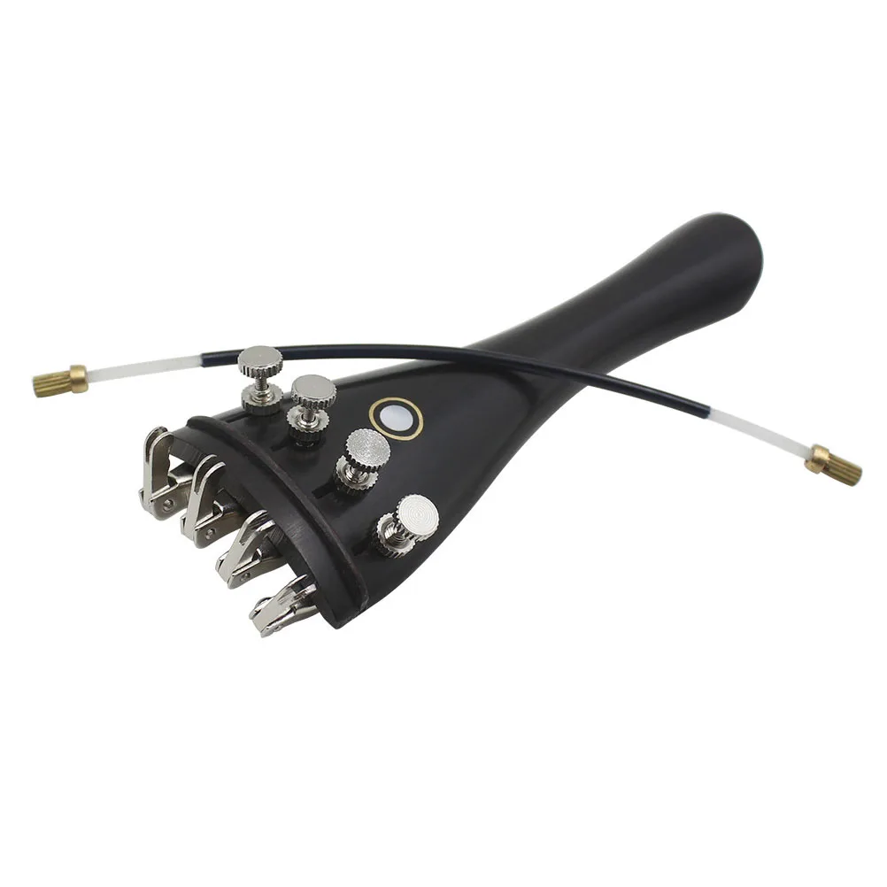 

1 set Violin Accessories 4 Fine Tuners Ebony Tailpiece String Pegs Hardwood Sound Transmission Practical Supplies Instrument