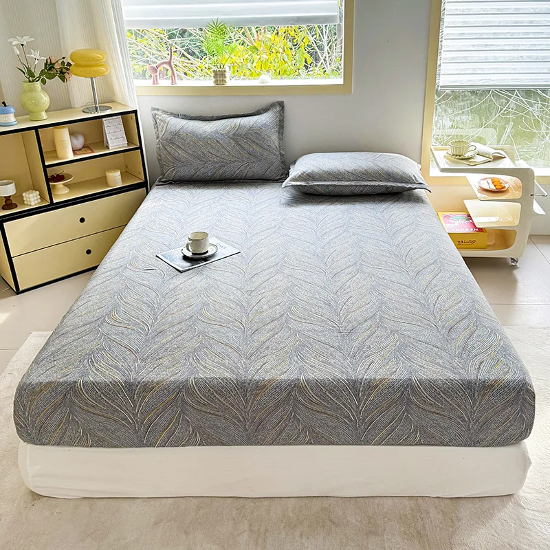 Aloe cotton polished mattress printed pillowcase Simmons protective cover mattress chemical fiber dust cover
