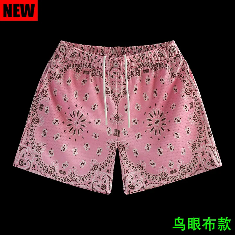 Summer American New Paisley Casual Shorts Men\'s Fitness Sports Short-Length Pants Quick-Drying Breathable RunningBasketballPants