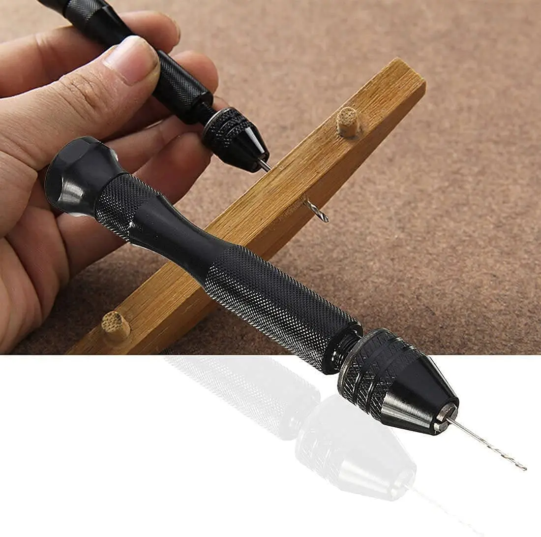 พินคีมจับสว่านมือความแม่นยำสูงด้วยตนเองบิตเจาะขนาดเล็กสำหรับ DIY เครื่องประดับไม้พลาสติกเรซิ่นฯลฯ20ชิ้นชุดดอกสว่านขนาดเล็ก0.3-1.6มม