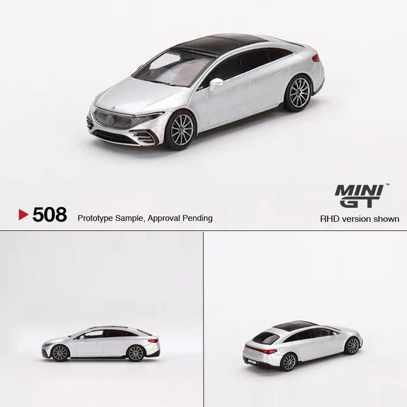 

Мини GT 1:64 модель автомобиля EQS 580 4matic литье под давлением автомобиль #508 серебристый металлик LHD