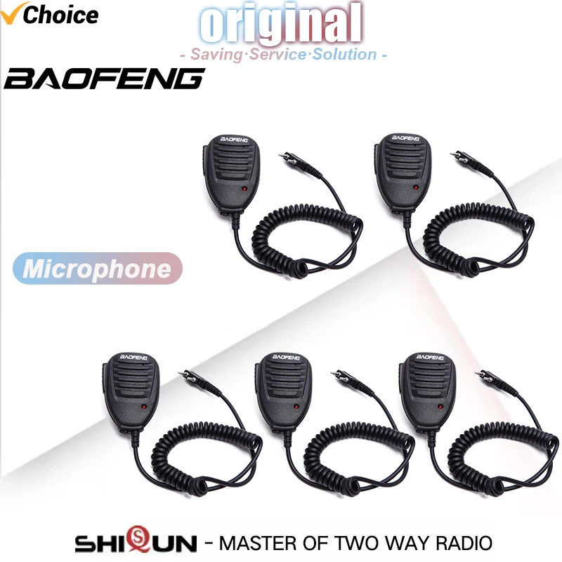 Baofeng Microphone Shoulder Speaker Mic for UV-18Pro UV-5RH Pro Walkie Talkie QuanSheng UV-K5 UV-K6 UV-5R PLUS Radio Accessories