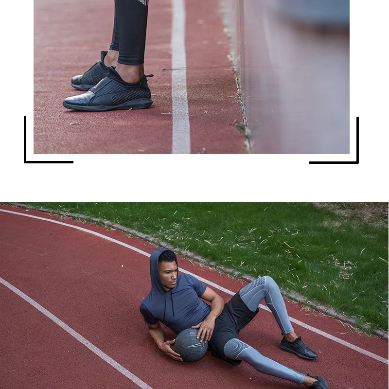 European And American Fitness Pants Men's Trousers Stretch Tight Pants Outdoor Basketball Training Bottoming Sports Pants