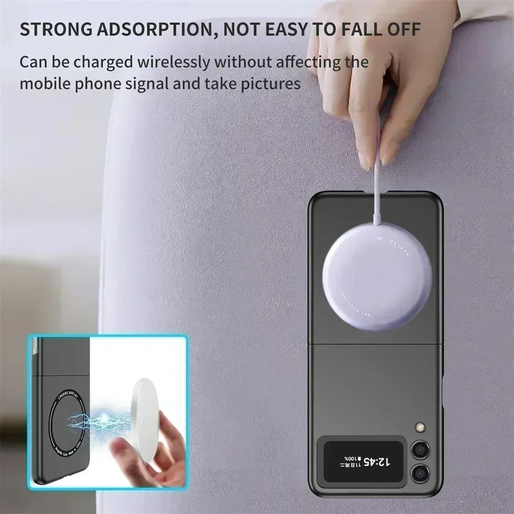 Fashion Ultra Thin Magnetic Magsafing Case for Samsung Galaxy Z Flip 4 5 Flip 3 Wireless Charging Cover for Samsung Z Fold 3 4 5