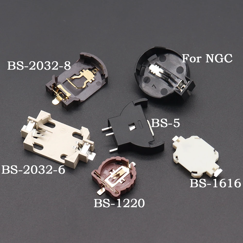 10PCS BS-2 BS-6 BS-8 BS-10 3V CR2025 CR2032 Button Battery ibuw Socket Holder Battery Storage Box 2025 2032 Battery Organizer