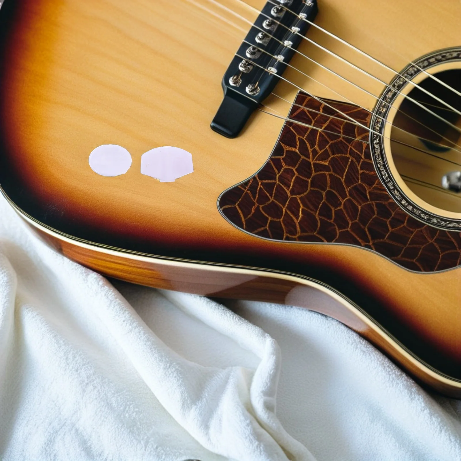 Conjunto de substituição de pinos de afinação de guitarra, 6 peças, para cabeças de máquina de guitarra elétrica acústica com botões quadrados redondos, afinação de precisão