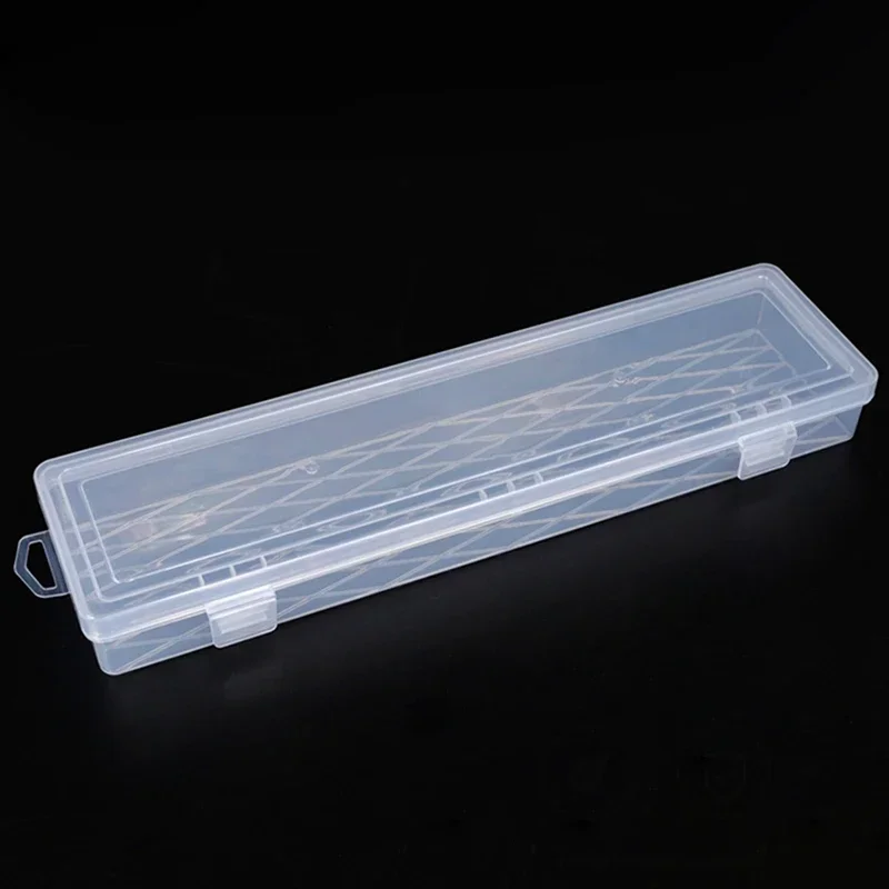 New 14 Inch Long Strip Transparent Portable Jewelry Tool Box Container Ring Electronic Parts Screw Beads Component Storage Box