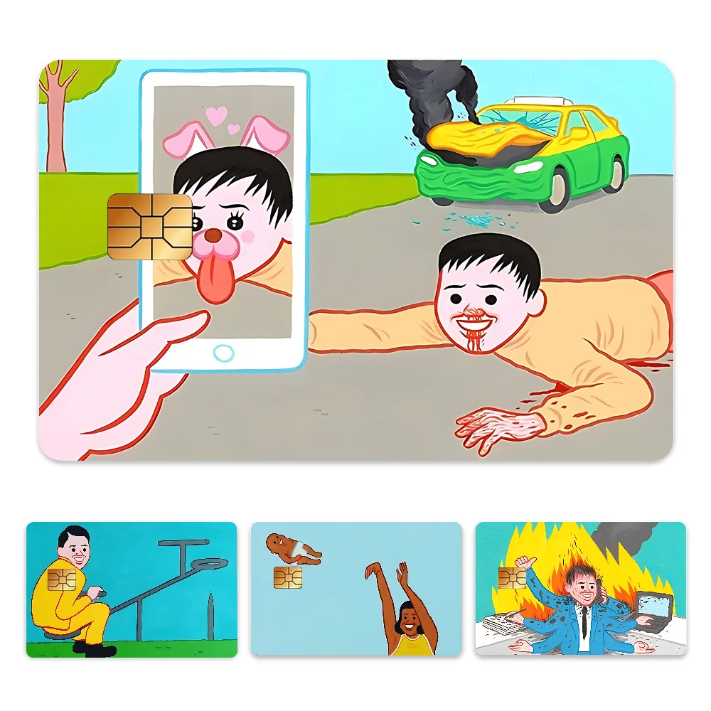 

J-Joan-C-Cornella художественные наклейки мультяшные декоративные маленькие водонепроницаемые чипы 4 шт. наклейки на карту новые устойчивые к царапинам