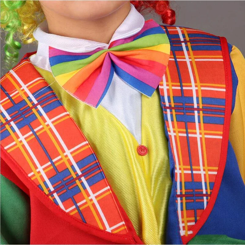 Halloween Sexy Fantasie Clown Jurk Grappige Circus Fee Prinses Cosplay Kostuums Vrouwen Mannen Carnaval Feest Regenboog Kleding Volwassen