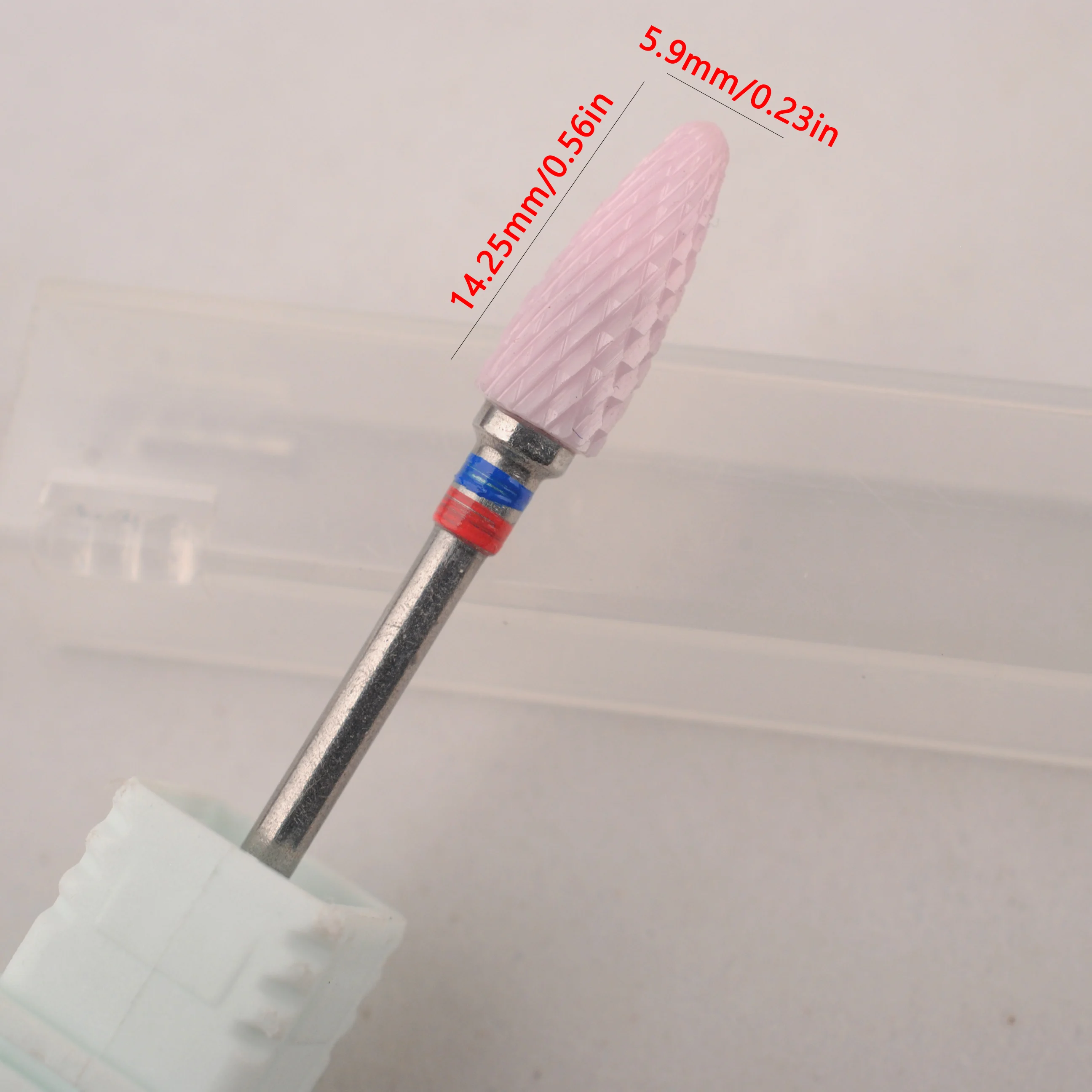 1個 セラミックネイルドリルビット ロータリーキューティクルバーマシン ジェルリムーバーファイル 電動ドリルマシン用ネイルアートツールアクセサリー