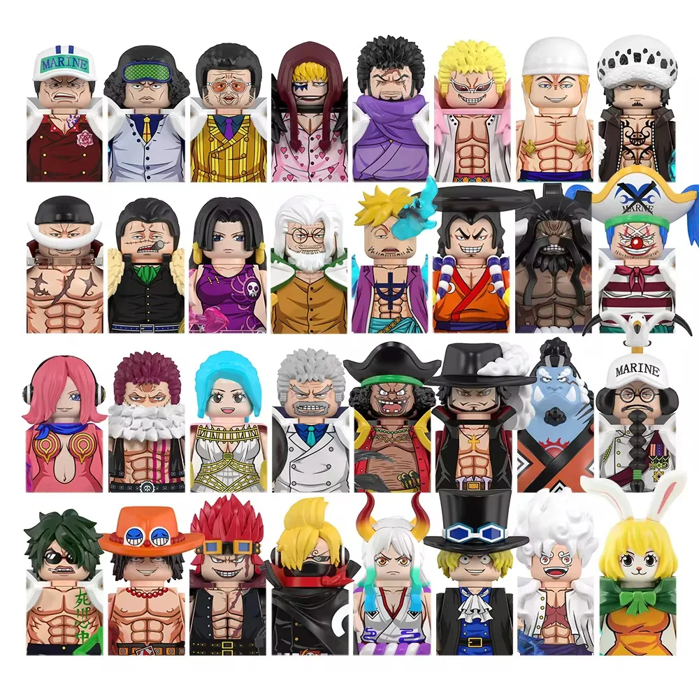 X0356 X0353 ONE PIECE Luffy Zoro Nami Sanji Chopper Bausteine Mini-Actionfiguren Zubehör Halloween Weihnachtsgeschenke