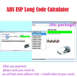 2023 Newest Software for VW ABS ESP Long Code Calculator Helper MK60EC1 ABS ESP Long Code Calculator software+ unlimited install