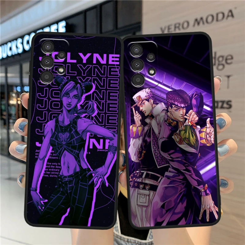 JoJo Anime Cool para Samsung A90, A80, A70S, A60, A50S, A40, A30S, A20E, A20S, A10S, funda de silicona negra para teléfono