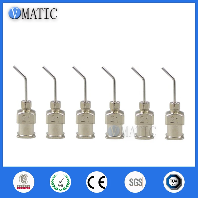 

Бесплатная доставка 12 шт 1/2 ''дюйма 21 г 45-градусный изогнутый Нержавеющая сталь раздаточная игла