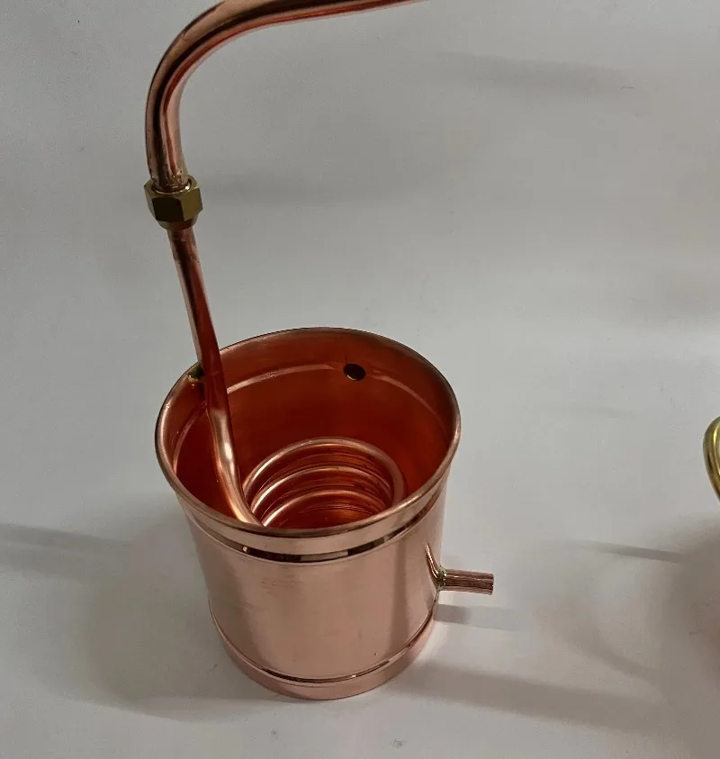 5L Copper Pot Still Moonshine Distiller Alambic Boiler for Home Distillation Alcohol Brewing Equipment