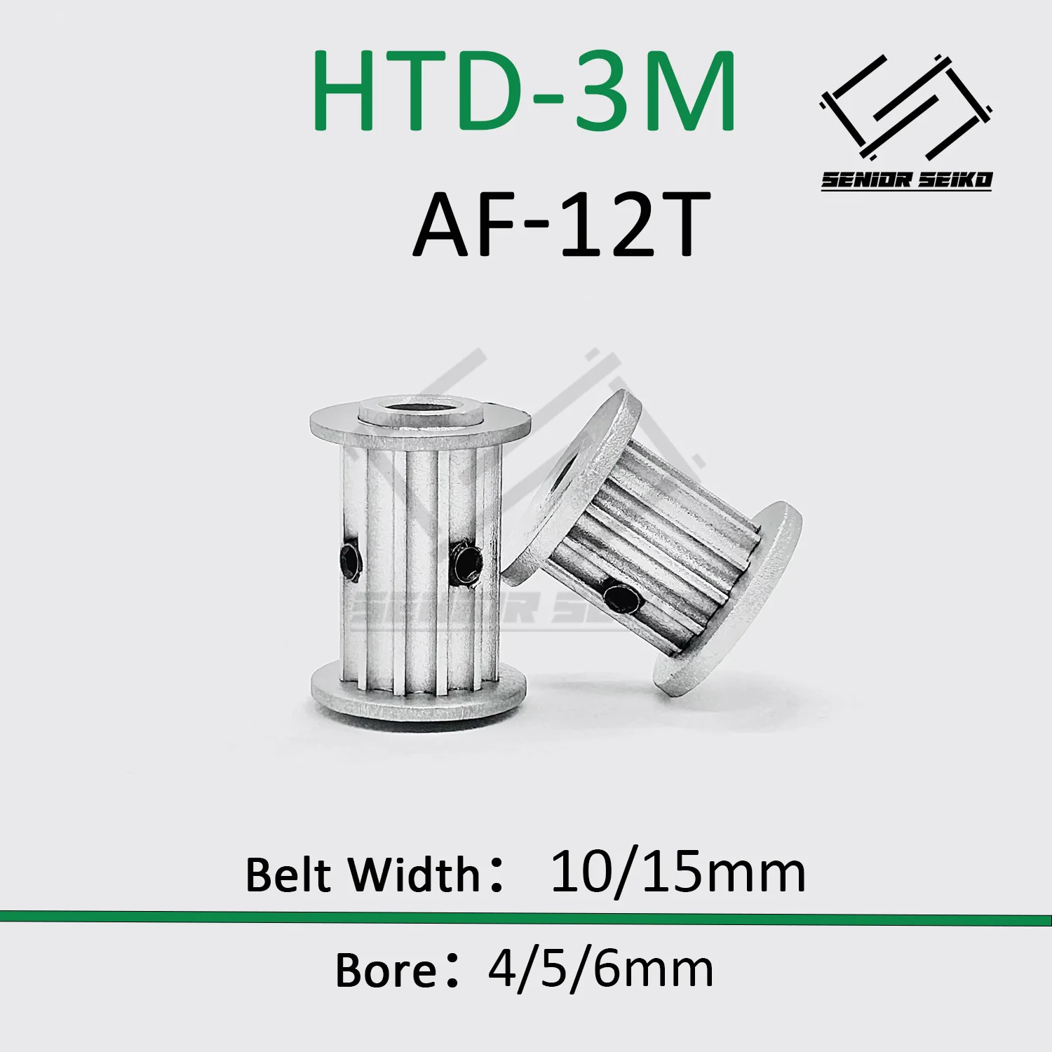 

HTD3M 12T Timing Pulley 3M 12teeth Belt Width 10/15mm Bore 4/5/6mm Synchronous Wheel Pitch 3mm 12 Teeth Belt Pulley