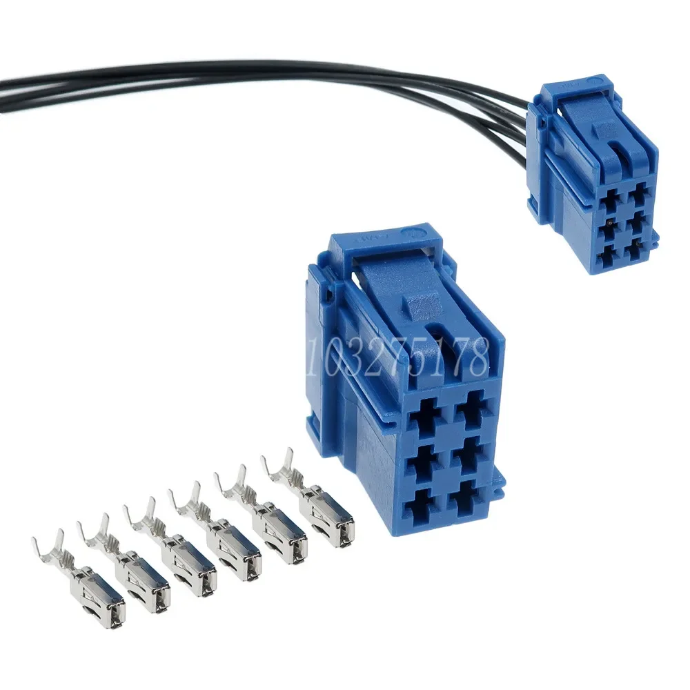 1 Set 6 Pin 1-965641-1 8-968970-1 Blue Automotive Wiring Terminal Unsealed Connector Car Accessories